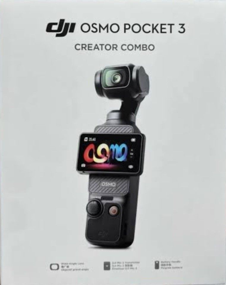 DJI Osmo Pocket 3 Creator Combo Gimbal Camera (Category: Cameras) located in Caloocan City. Submitted by tironarst-56037 (Listing ID 1442139892, Image 1). Description: DJI OSMO POCKET 3 CREATOR COMBO Bought last April 2026 Complete Accessories FREE: Ulanzi Tripod Gimbal & Screen Protector.