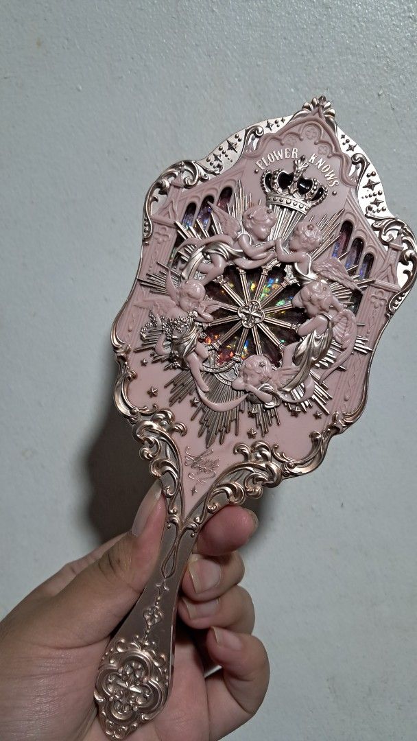 Flowerknows Hand Mirror (Category: Makeup) located in Urdaneta. Submitted by ssonlj (Listing ID 1442104401, Image 2). Description: fs flowerknows hand mirror! with box 900 each +sf rfs : School Funds Available Take all Mop : gcash.