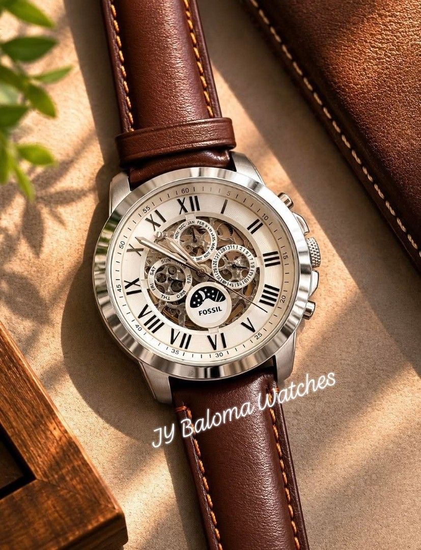 Fossil Automatic Skeleton Watch - Multiple Colors Available (Category: Men's Watches) located in Manila. Submitted by maricelbal37348 (Listing ID 1441972218, Image 3). Description: - Fossil Automatic Watches - Cool Skeleton Dial: See the inner workings! - Roman Numeral Hour Markers - Genuine Leather Straps: Available in Black, Blue, or Brown - Multiple Case Color Options - Stylish and Versatile: Great for any occasion.