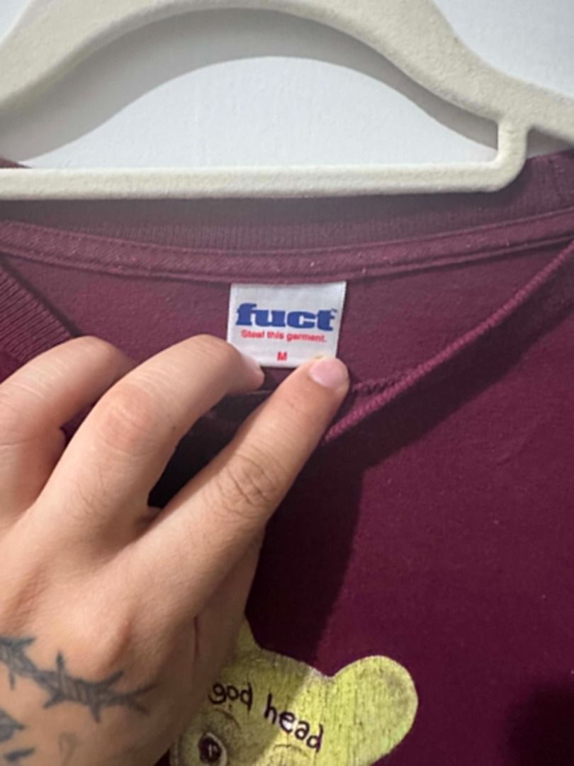 FUCT "God Head" T-Shirt (Category: Tshirts & Polo Shirts ) located in Manila. Submitted by kim.mercader (Listing ID 1442123561, Image 3). Description: FUCT "God Head" T-shirt - Color maroon - Size: Medium 20 x 28 #FTP #FUCT #G59.