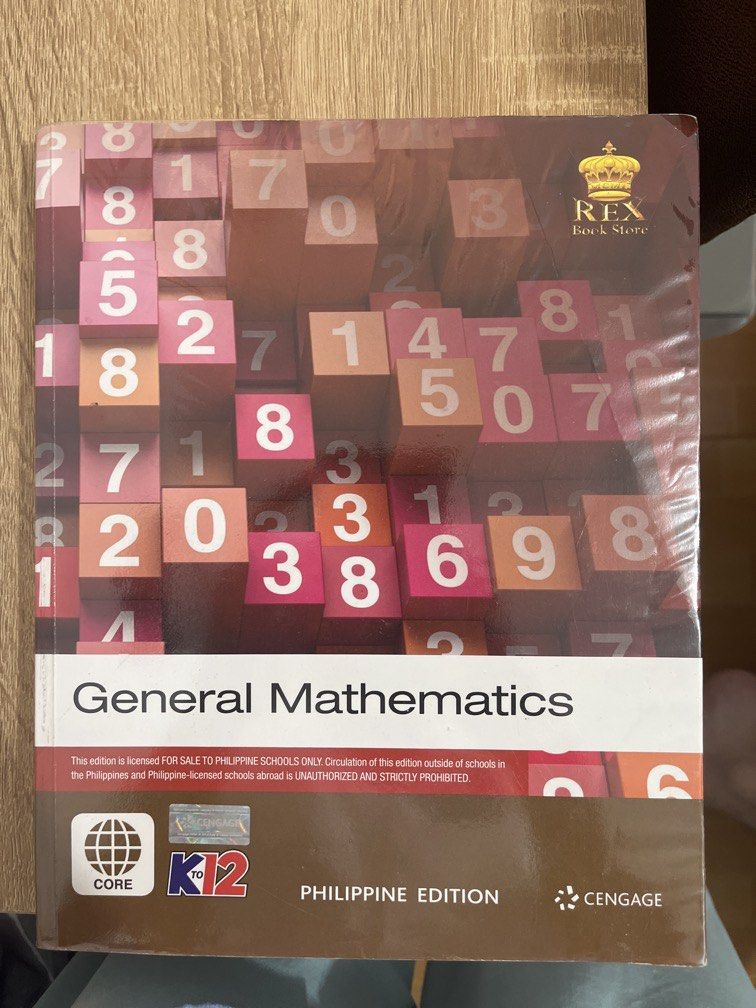 General Mathematics - Rex 12 Senior High School Book (Category: Textbooks) located in Manila. Submitted by happytiger_d417cd (Listing ID 1442107416, Image 1). Description: .