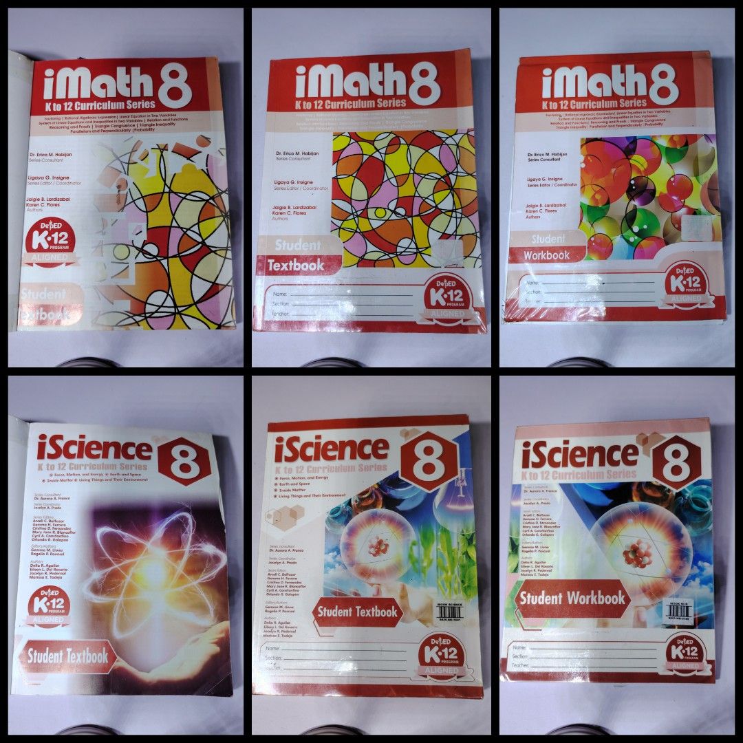 Grade 8 Books / K-12 (Category: Textbooks) located in Quezon City. Submitted by betsz (Listing ID 1442080020, Image 1). Description: 📍 Banawe St. Quezon City.