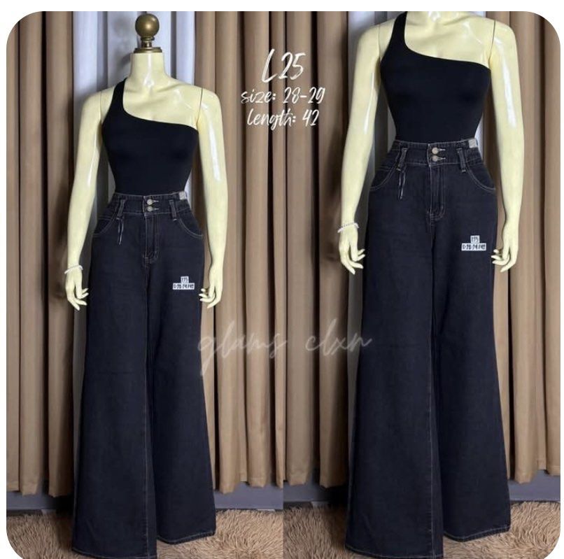 HighWaist Wide-Leg Pants (Category: Jeans) located in Manila. Submitted by threshold01 (Listing ID 1442077687, Image 1). Description: 📏 Size: Waist 28–29 inches 📏 Length: 42 inches.