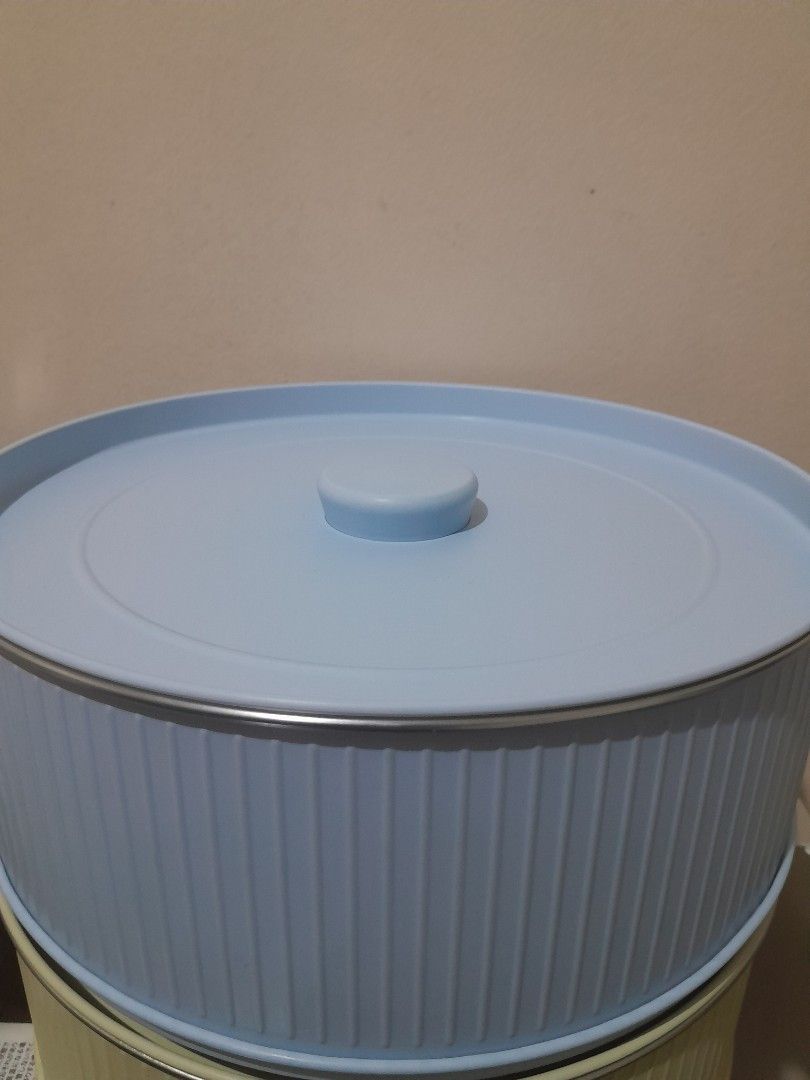 IKEA Tin Can Storage 9x3 1/2ins (Category: Storage Boxes & Baskets) located in Makati City. Submitted by mylynmylyn (Listing ID 1442100430, Image 1). Description: unused item available in light blue.