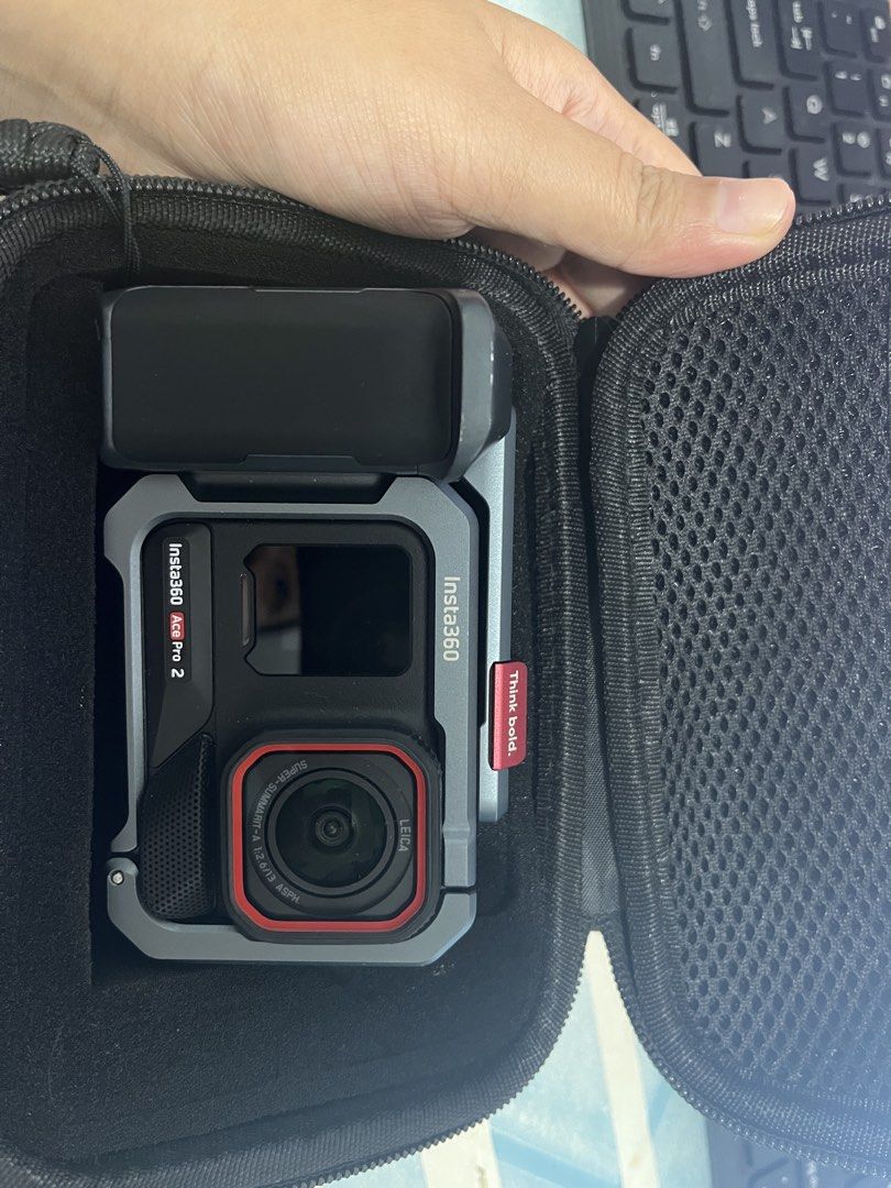 Insta360 Ace Pro 2 Action Camera with Accessories (Category: Cameras) located in Makati City. Submitted by oryld (Listing ID 1442150154, Image 2). Description: - Insta360 Ace Pro 2 action camera - Includes Xplorer Grip Kit - free na po 256GB SanDisk Extreme Pro memory card worth 2,300 - All items in original boxes - Ideal for capturing adventures - Ready to use - kaunting gasgas lang s gilid ng xplorer grip - purchased last January 2026 lang.