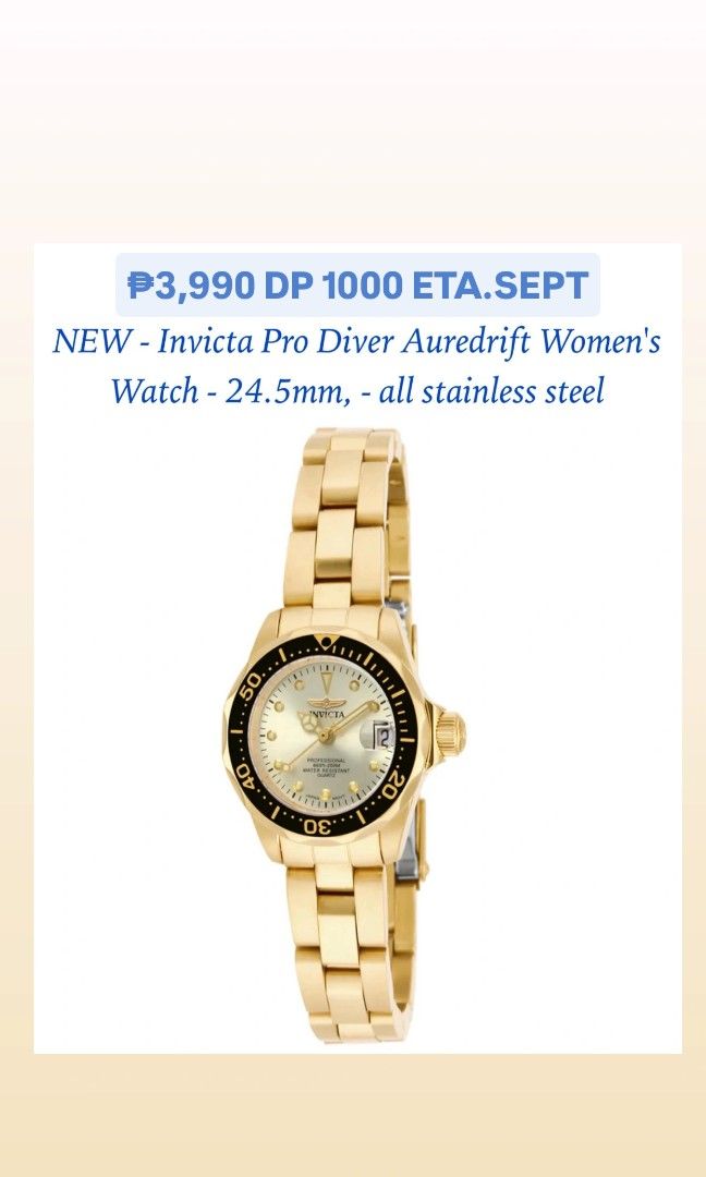 INVICTA PRO DIVER (Category: Women's Watches) located in Toledo. Submitted by sissyoriginalstuff (Listing ID 1441972104, Image 1). Description: PREORDER❗❗❗❗jcryn ₱3,990 1k DP TO RESERVED NO DP,NO RESERVATIONS DM NOA!.