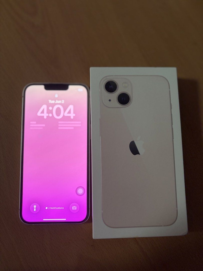 Iphone 13 128gb for sale (Category: iPhone 13 Series) located in Antipolo. Submitted by pixieglowphl (Listing ID 1442110032, Image 3). Description: For sale iphone 13 128gb Pink 75% battery health Bought in US Any sim Face id working Truetone working No history of repair Original all parts Minimal dents Unli check & reset Includes; unit ,cord, box *May bawas pa sa sure buyer 📍st.maria bulacan/ antipolo.