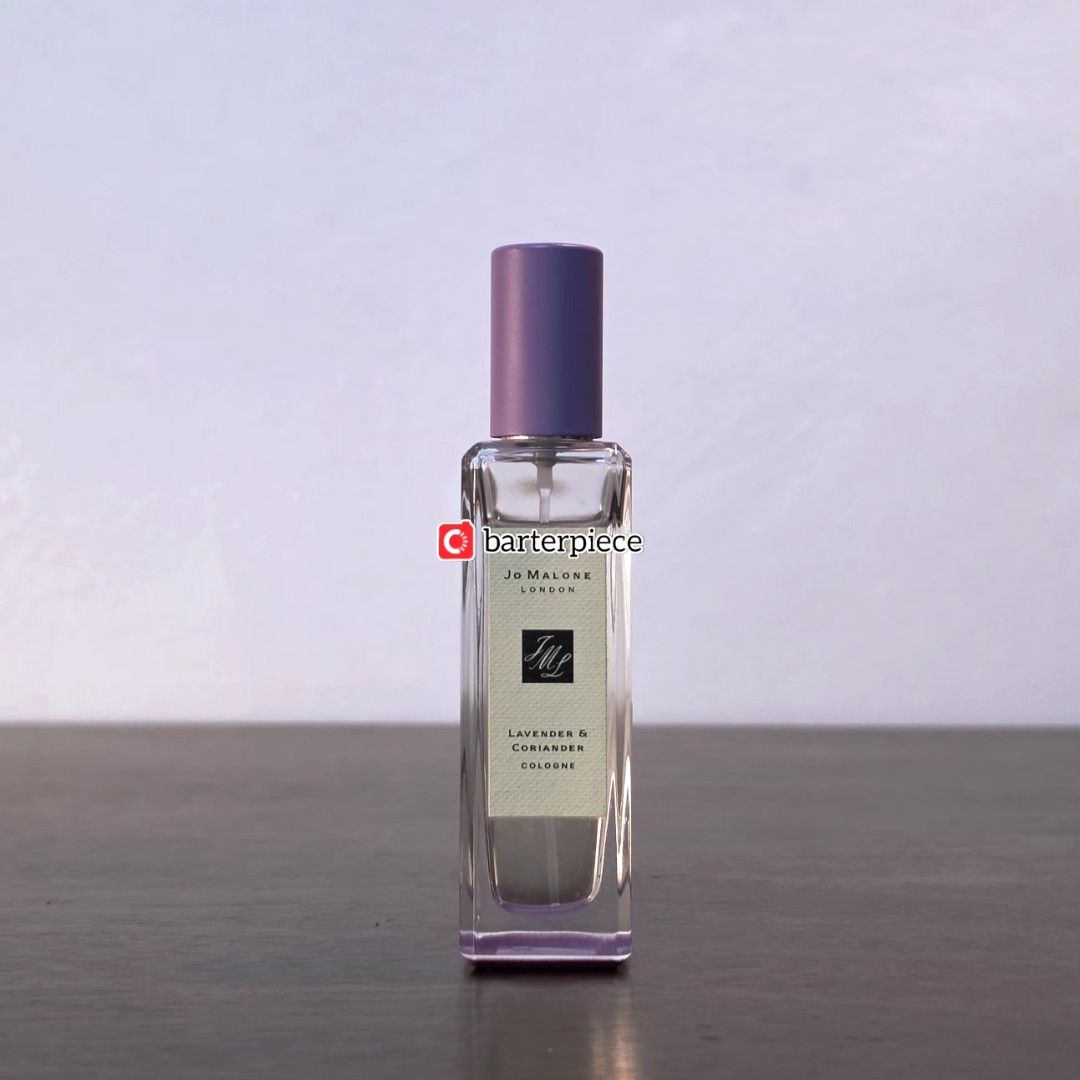 Jo Malone Lavender & Coriander Cologne [Discontinued] (Category: Fragrance & Deodorants) located in Quezon City. Submitted by barterpiece (Listing ID 1442124095, Image 1). Description: ❌️ Last price posted. Won't entertain lower offers. Jo Malone Lavender & Coriander [Discontinued] — 30 mL 📝 Limited-edition release from the 2020 Lavenderland collection • ~26 mL remaining / 30 mL • Bottle only 📍 Diliman, Quezon City 💳 MOP: Maribank 🚚 MOD: Grab