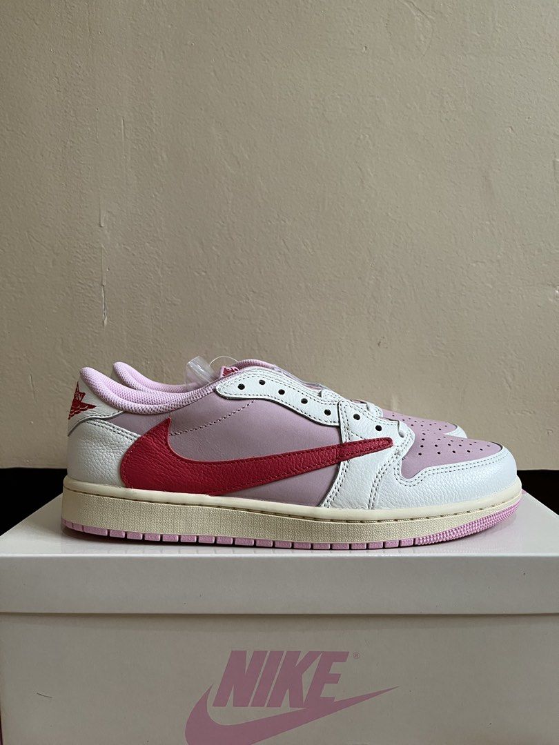 JORDAN 1 LOW x TRAVIS SCOTT (Category: Sneakers) located in Quezon City. Submitted by shoearchiveph (Listing ID 1442087925, Image 2). Description: FOR SALE! JORDAN 1 LOW x TRAVIS SCOTT TROPICAL PINK - SIZE 10 SHY PINK - SIZE 9.5 ₱24,995 EACH FIRM! BOTH BRANDNEW 100% LEGIT/AUTHENTIC PM FOR MORE DETAILS! LOC: QC.