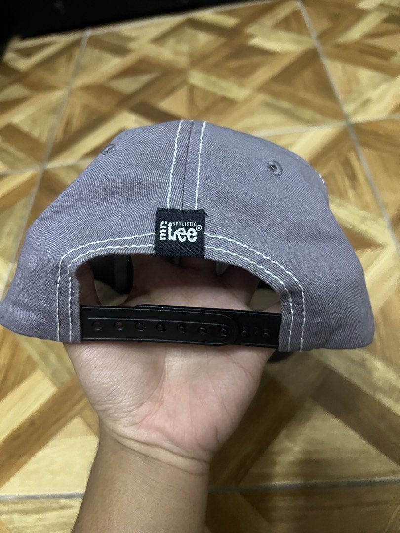 Lee Denim Dept. Grey Baseball Cap (Category: Caps & Hats) located in Manila. Submitted by dommnc (Listing ID 1442064089, Image 3). Description: - Brand: Lee Denim Dept. - Color: Grey - Design: Baseball cap style - Details: White stitching all over, Lee logo patch on front - Features: Adjustable strap at the back - Ideal for: Everyday wear.