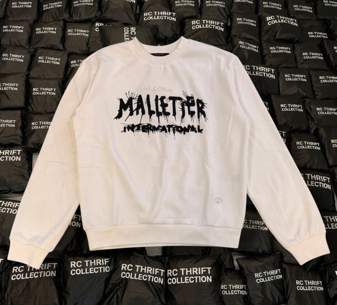 LOUIS VUITTON MALLETIER INTERNATIONAL SWEATER (Category: Luxury Apparel) located in Rizal. Submitted by rcthriftcollection (Listing ID 1442092895, Image 1). Description: LOUIS VUITTON MALLETIER INTERNATIONAL SWEATER Width 24 Length 26.5 Best fit Medium Excellent to Asnew DM to purchase 📥📥📥 Location: MONTALBAN, RODRIGUEZ, RIZAL .