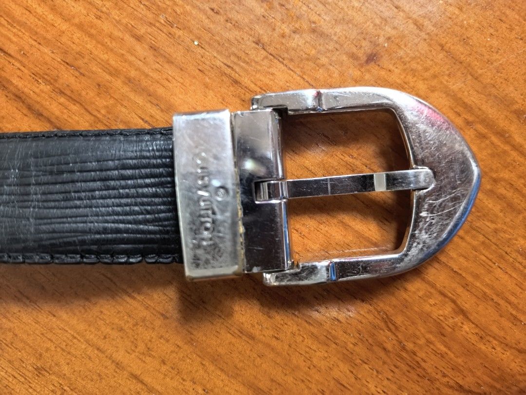 Louis Vuitton Monogram Reversible Belt (Category: Belts) located in Tuguegarao City. Submitted by seagull2026 (Listing ID 1441980984, Image 3). Description: - Authentic Louis Vuitton Belt - Black leather with signature monogram pattern - Silver-tone buckle - Made in France - Excellent accessory to elevate any outfit - Selling as is.