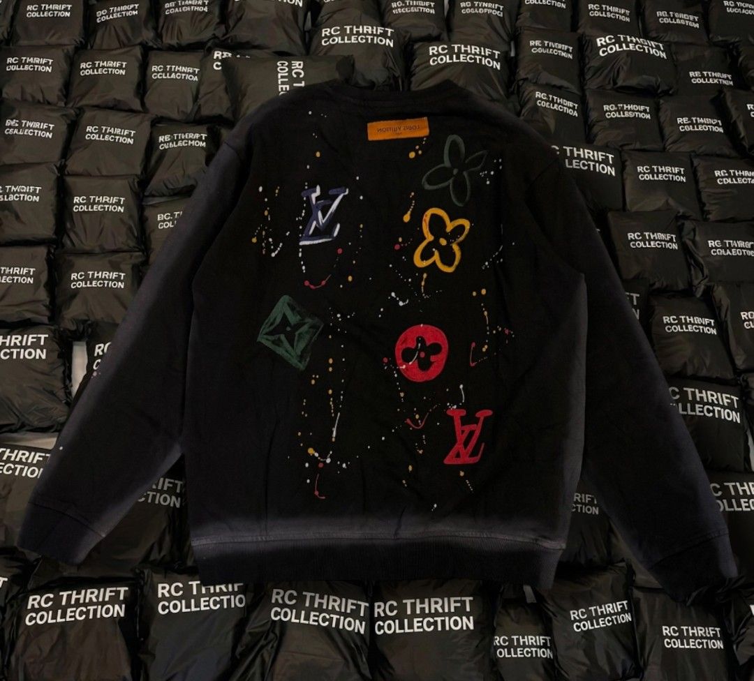 LOUIS VUITTON MULTICOLOR MONOGRAM PAINT SPLATTER SWEATER (Category: Luxury Apparel) located in Rizal. Submitted by rcthriftcollection (Listing ID 1442091160, Image 2). Description: LOUIS VUITTON MULTICOLOR MONOGRAM PAINT SPLATTER SWEATER Width 24.5 Length 28 Best fit Large Excellent to Asnew DM to purchase 📥📥📥 Location: MONTALBAN, RODRIGUEZ, RIZAL .