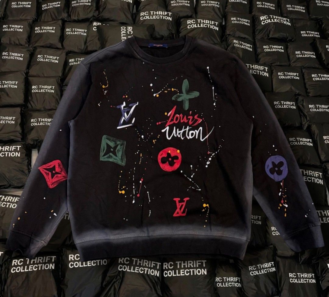 LOUIS VUITTON MULTICOLOR MONOGRAM PAINT SPLATTER SWEATER (Category: Luxury Apparel) located in Rizal. Submitted by rcthriftcollection (Listing ID 1442091160, Image 1). Description: LOUIS VUITTON MULTICOLOR MONOGRAM PAINT SPLATTER SWEATER Width 24.5 Length 28 Best fit Large Excellent to Asnew DM to purchase 📥📥📥 Location: MONTALBAN, RODRIGUEZ, RIZAL .
