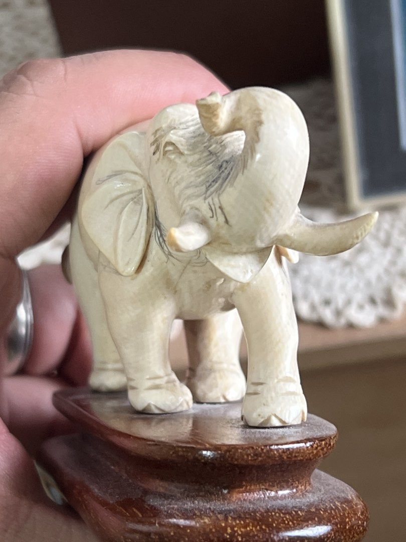 Lucky elephant solid ivo sabon statue (Category: Figurines & Statues) located in Paranaque City. Submitted by decluttering1990 (Listing ID 1442037968, Image 3). Description: Php 15,000 Negotiable basta sure buyer. Kunin niyo na din yung Sacred Heart Solid ivo sabon elephant statue on wooden base 2.5 inches high; 3.5 inches long.