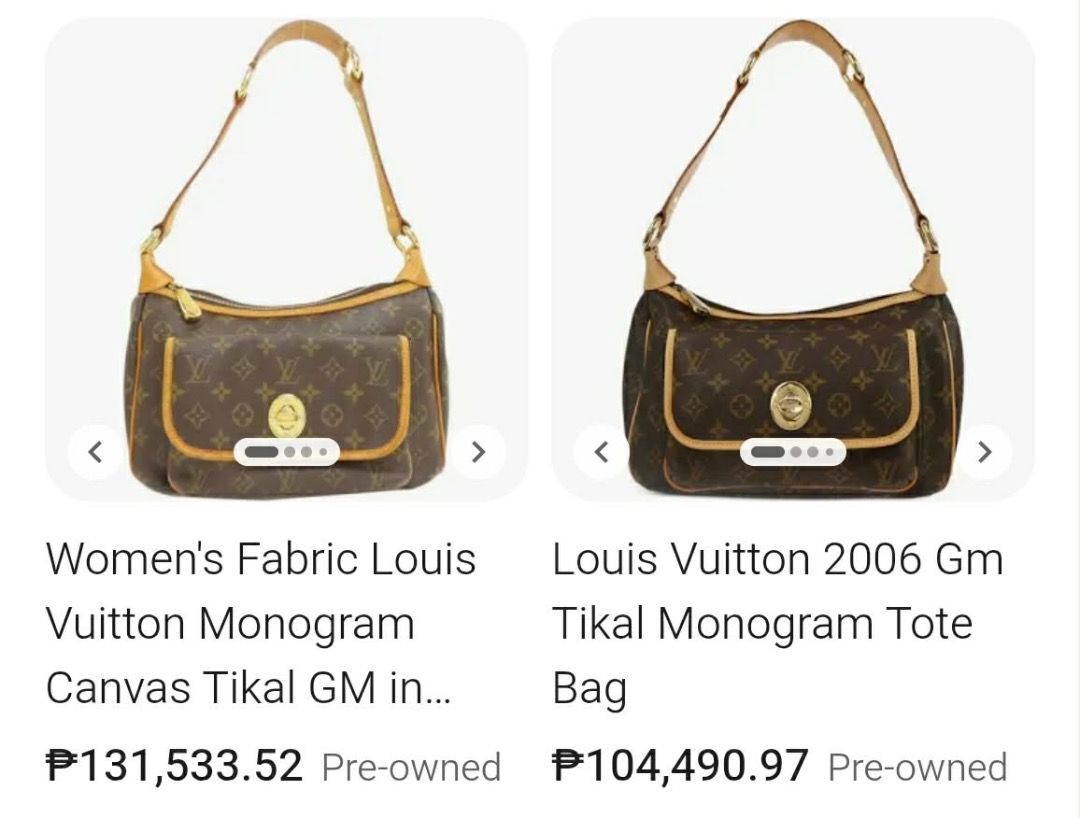 LVuitton Monogram Canvas Tikal GM Bag (Category: Luxury Bags & Wallets) located in Quezon City. Submitted by hellopatchi (Listing ID 1442017391, Image 3). Description: From Negros - Authentic Louis Vuitton Tikal GM Bag - Classic Monogram Canvas - Genuine Vachetta Leather Trim - Secure Zipper Closure - Convenient Interior Pocket - Elegant Gold-Tone Hardware - Perfect shape for everyday use - Please check photos for detailed condition.