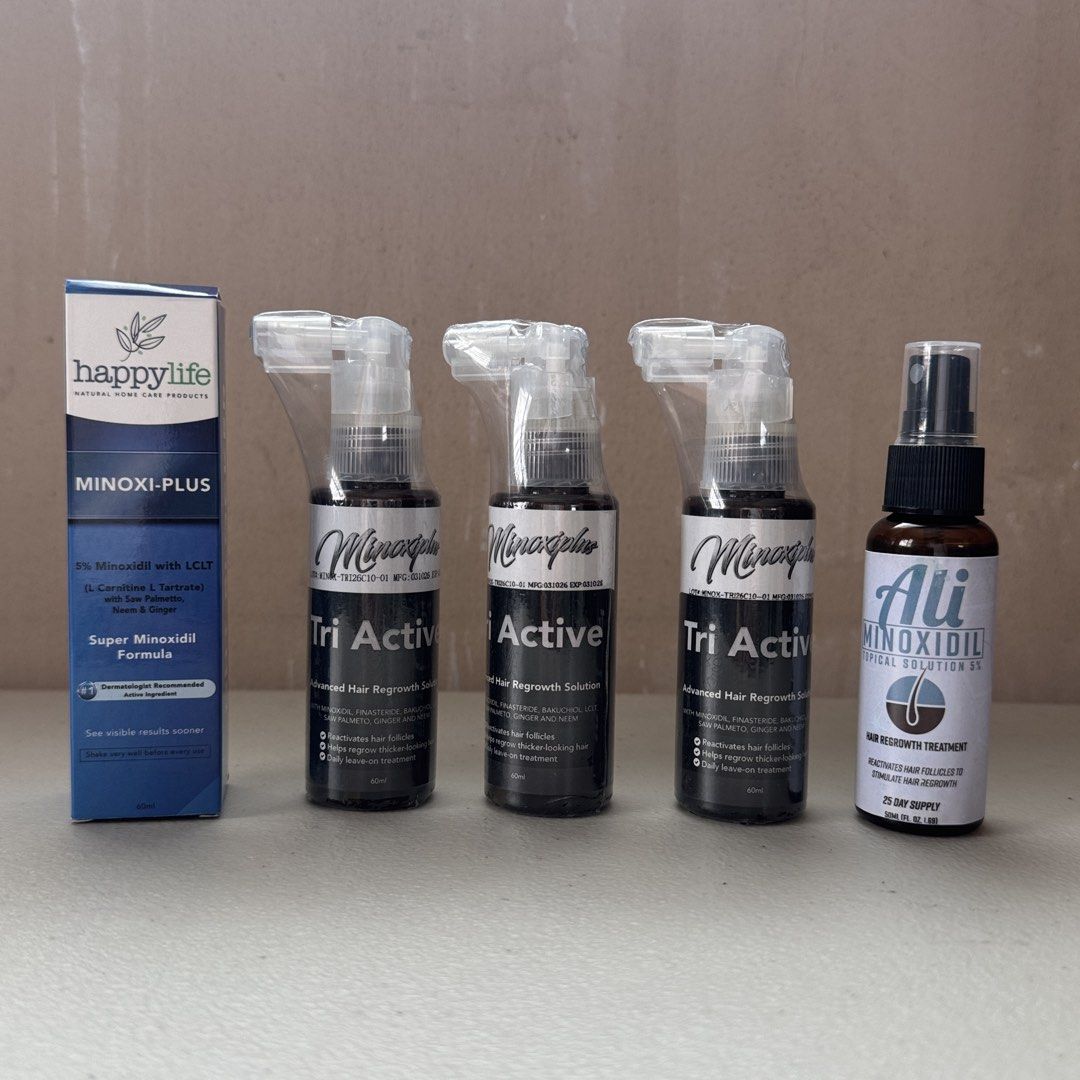 Minoxiplus Tri-Active Formula, Minoxiplus, Ali (Category: Hair) located in Marikina City. Submitted by ShanDestashes (Listing ID 1442084573, Image 1). Description: Sealed and Unused Topical solutions Original Price of all is around 3,200 Inclusions: - 3x Tri-Active Minoxiplus - 1x Minoxiplus Solution - 1x Ali Minox Solution RFS: Switched to oral form Meetup Options (+Handling Fee) • SM Masinag / LRT 2 Antipolo Station (+80 hf) • MRT Cubao (+130 h
