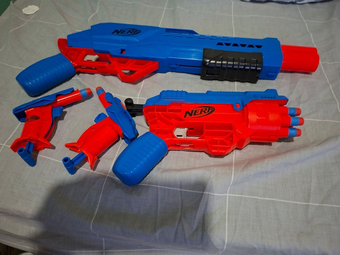Nerf Alpha Strike Toy Gun | Nerf Set (Category: Action & Battle Toys) located in Quezon City. Submitted by doggielover01 (Listing ID 1442072231, Image 2). Description: Nerf Alpha Strike - toy gun - pre-owned, few bullets left - sold as set - 4 pc set PHP 350 MOP: Gcash MOD: -grab/lalamove (shouldered and booked by buyer).