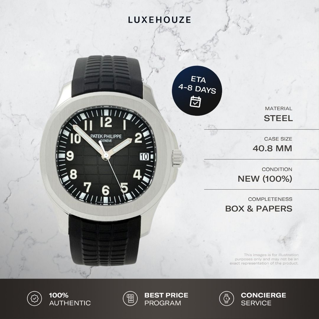 New 2025 Patek Philippe Aquanaut 5167A-001 Black (Category: Watches) located in Singapore. Submitted by luxehouze (Listing ID 1434645812, Image 1). Description: READY FOR EXTRA DEALS? Join our Community for special offers and latest arrivals! //bit.ly/LHWatchesSG Luxehouze is your trusted marketplace to buy and sell luxury goods. Luxehouze SG Pte Ltd is a licensed luxury goods marketplace and regulated dealer. WHY US? 100% Authentic with Money-Ba