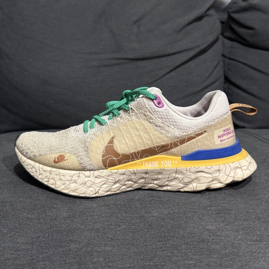 Nike React Infinity Run Flyknit 3 Premium - Running Shoes (Category: Sneakers) located in Manila. Submitted by jess_decluttersz (Listing ID 1442073122, Image 2). Description: Color: Phantom/Ale Brown–Oatmeal–Citron Pulse 100% Authentic! Well-loved and well-used, but still in a good condition. These are comfortable everyday running and walking shoes with plenty of life left. Selling to declutter! Negotiable 💖.