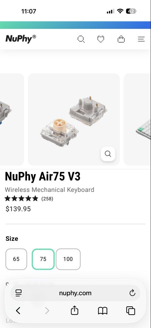 NuPhy Air75 V3 Wireless Mechanical Keyboard473604417294837761