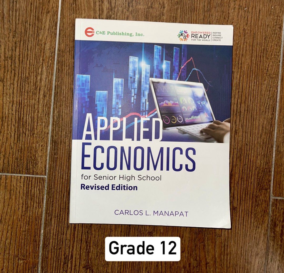 OBMC Grade 12 Applied Economics Textbook (Category: Textbooks) located in Quezon City. Submitted by witski18 (Listing ID 1442129176, Image 1). Description: Selling an O.B. Montessori Center Grade 12 Senior High School ABM textbook. Clean, lightly used condition. Might have some writing. Price ranges from 200-400. For small books, price is around 100-200 only. Discount given for take all. Please pm us which book you are interested in. Transaction 
