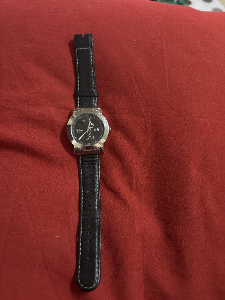 Orig disney watch leather strap (Category: Men's Watches) located in Manila. Submitted by vintageaccessories (Listing ID 1442006309, Image 1). Description: Bought in disneyland Defective strap Leather strap.