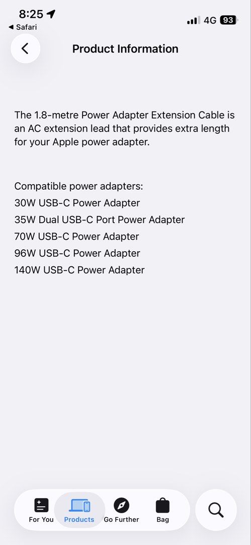 Original Apple Power Adaptor Extension Cable473578012872560642