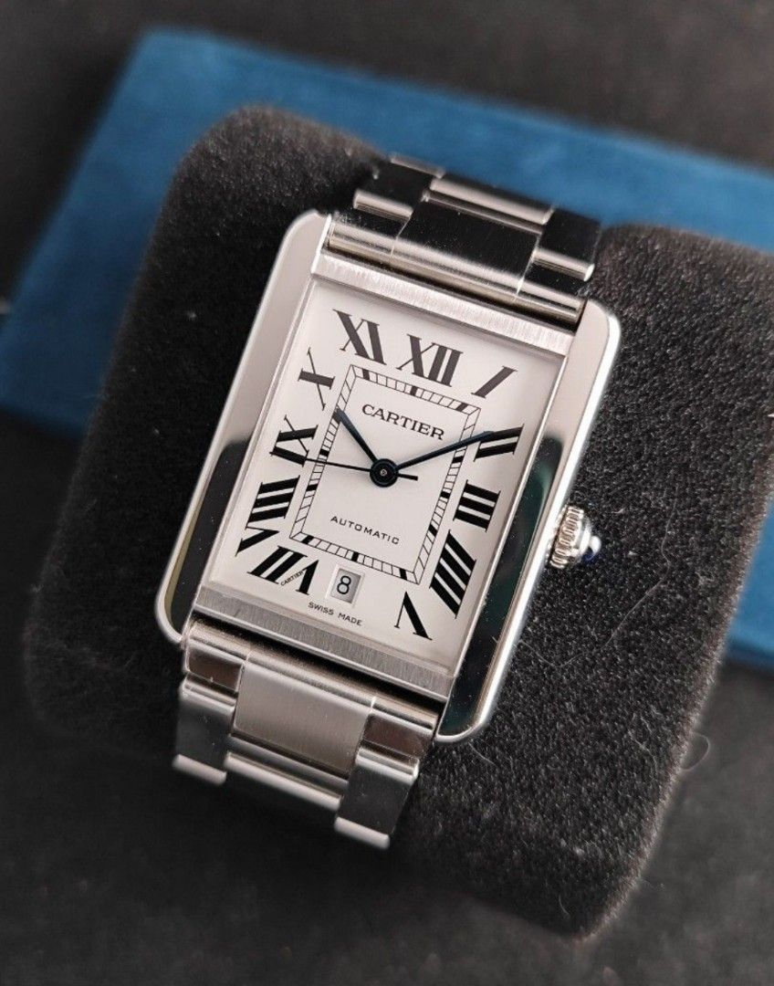 Original Cartier Tank XL Automatic (Category: Luxury Watches) located in San Juan City. Submitted by exclusivelyours (Listing ID 1442075198, Image 3). Description: Cartier Tank XL Automatic Discontinued model 31mm x 40mm Ref 3515 9/10 condition Inclusions: watch, original bracelet fit to approx 7.25" wrist, Cartier guarantee card and watch case *photo reference on 6.5" wrist.