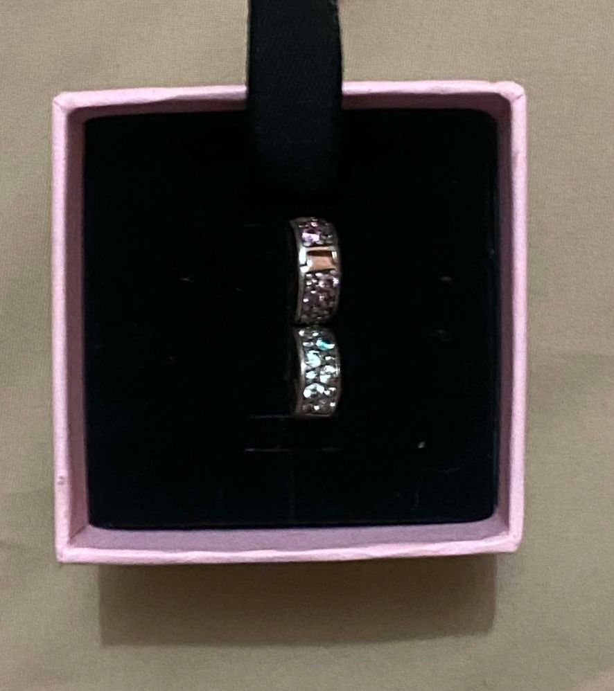 Pandora Space Clip Charm Authentic (Category: Charms) located in Paranaque City. Submitted by 2ndlifek888 (Listing ID 1442088097, Image 1). Description: > Pink stones sold > Colors: Pink Stones | White Stones > Bangle not included > Genuine Sterling Silver, Rose Gold color > + PHP 100 for original box > RFS: decluttering.