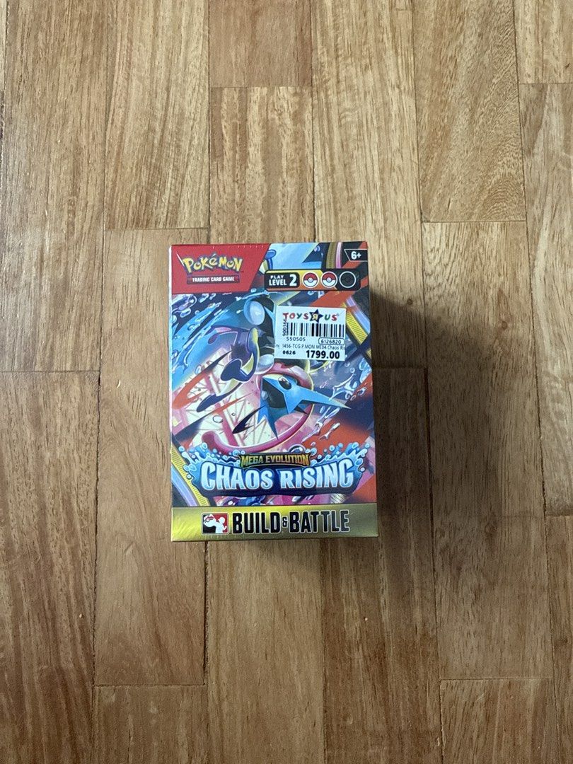 Pokemon TCG Chaos Rising Build & Battle Box - Mega Evolution (Category: Card Boxes & Cases) located in Makati City. Submitted by slavamedvedenko (Listing ID 1442030031, Image 1). Description: - Pokemon TCG Chaos Rising Build & Battle Box - Includes a 40-card ready-to-play deck - Features 4 unique foil promo cards - Contains 4 Pokemon TCG: Mega Evolution - Chaos Rising booster packs - Comes with a code card for Pokemon TCG Live - Brand new and sea