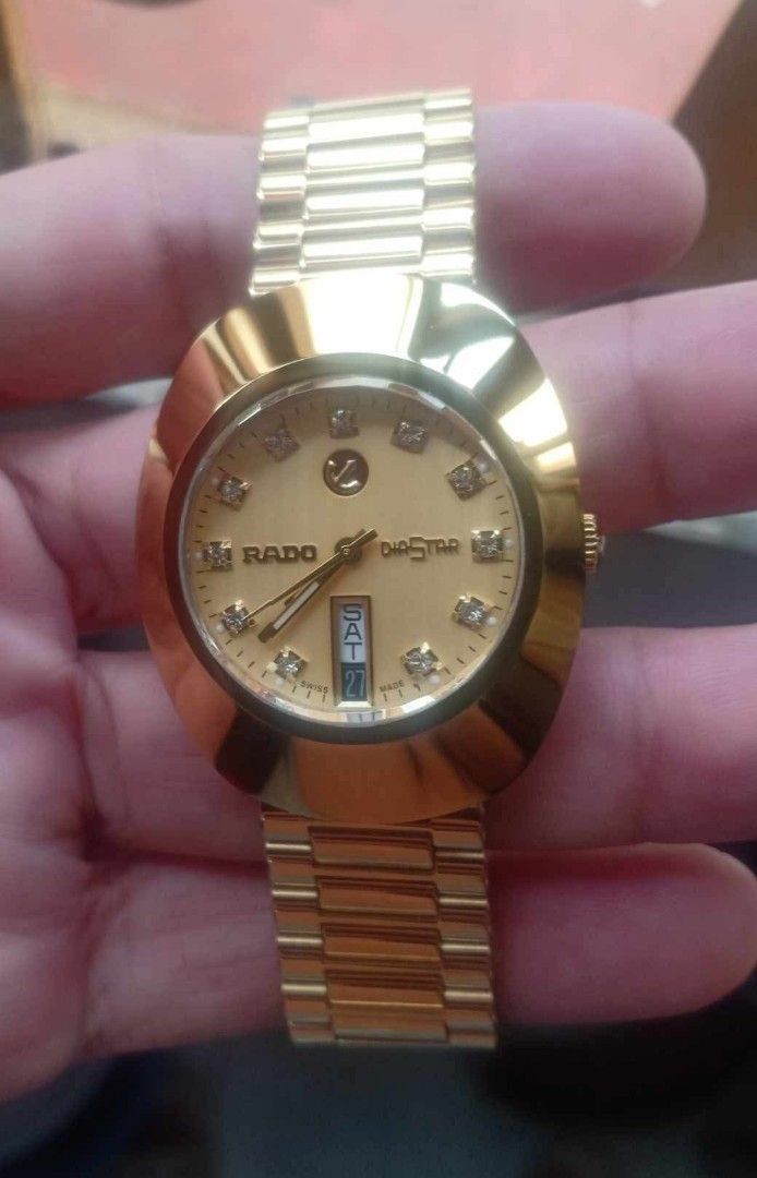 RADO WATCH GOLD ORIGINAL (Category: Luxury Watches) located in San Pablo. Submitted by krymuel (Listing ID 1442049112, Image 1). Description: original rado diastar gold watch automatic swiss movement.