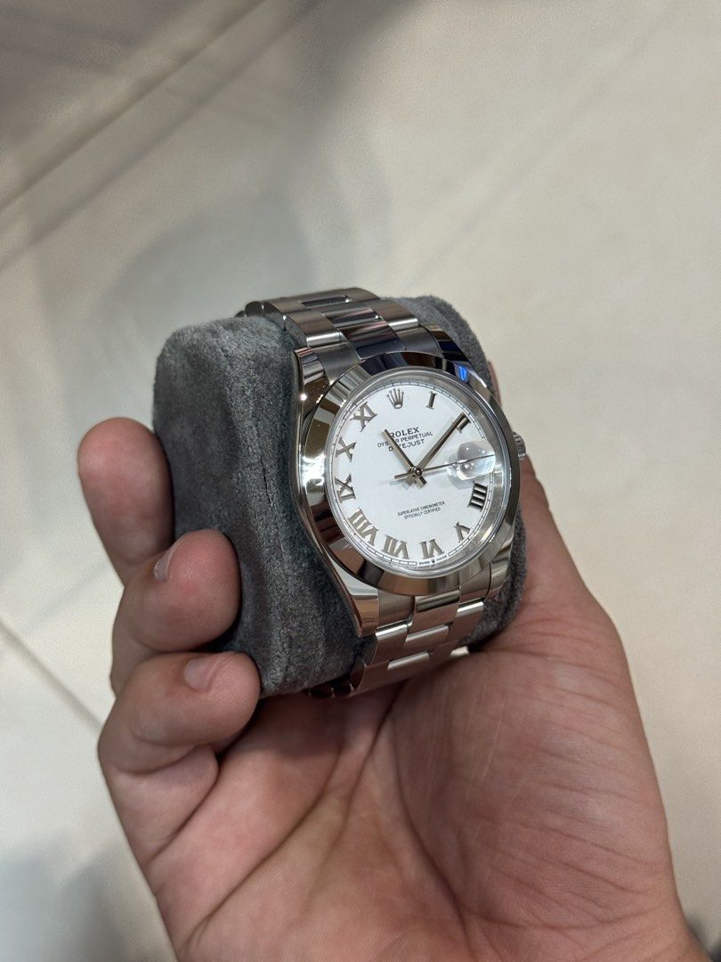 Rolex Datejust White dial 41mm 2024 (Category: Luxury Watches) located in Mandaluyong City. Submitted by luxurythingsmanila (Listing ID 1442103270, Image 3). Description: Rolex Datejust White Dial & Roman Numeral Markers Reference 126300 Inclusions: Complete Set Year: 2024 ₱: 578,888.