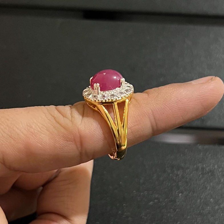 Ruby Ring (Category: Rings) located in Singapore. Submitted by goldddudee (Listing ID 1441579252, Image 2). Description: Stainless steel Plated gold ruby ring free size / Free postage Smartpac only! .
