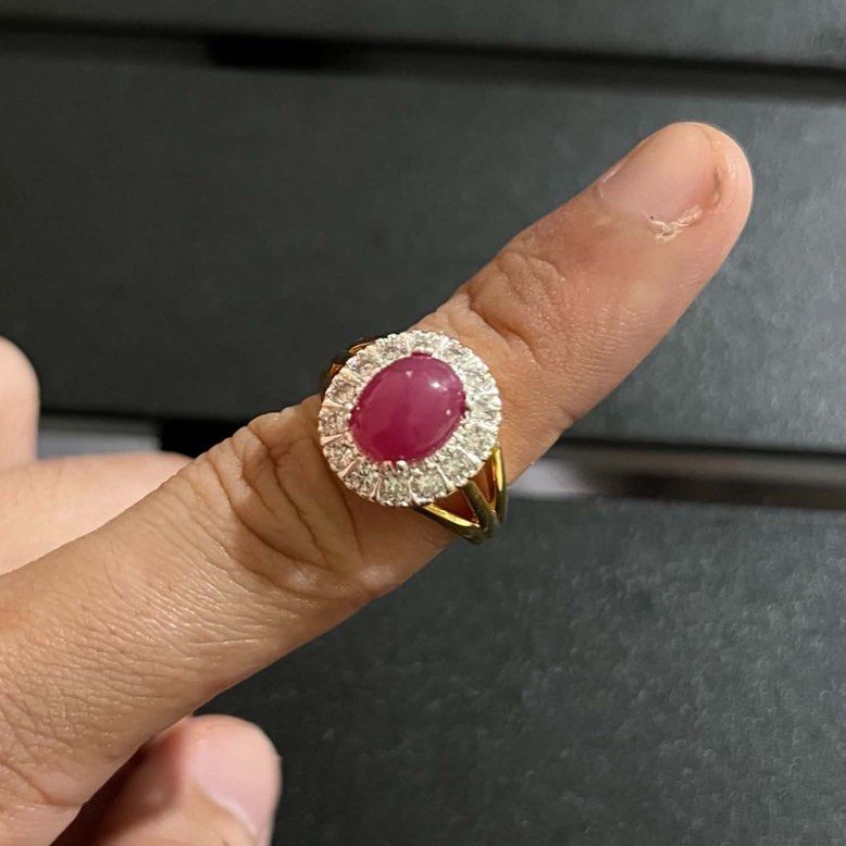 Ruby Ring (Category: Rings) located in Singapore. Submitted by goldddudee (Listing ID 1441579252, Image 1). Description: Stainless steel Plated gold ruby ring free size / Free postage Smartpac only! .