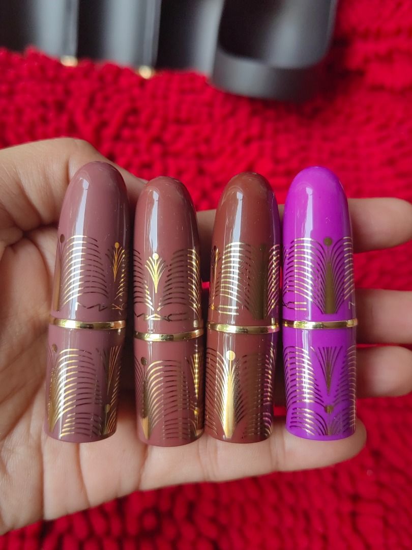 SALE - MAC Mini Lustreglass Lipstick Set (4pcs) (Category: Makeup) located in Puerto Galera. Submitted by charisarifinds (Listing ID 1442115923, Image 2). Description: 📍Fixed price (clearance Sale na 🙏) - wala ng mas mura pa dito na Original Brand new Original MAC Mini Lustreglass Lipstick Set 1 - Fun Money 1 - Stealth Wealth 1 - Highest Level 1 - Majestic Magenta 💯 Original from USA, money back guaranteed if proven fake Disclamer: Chari Sari 