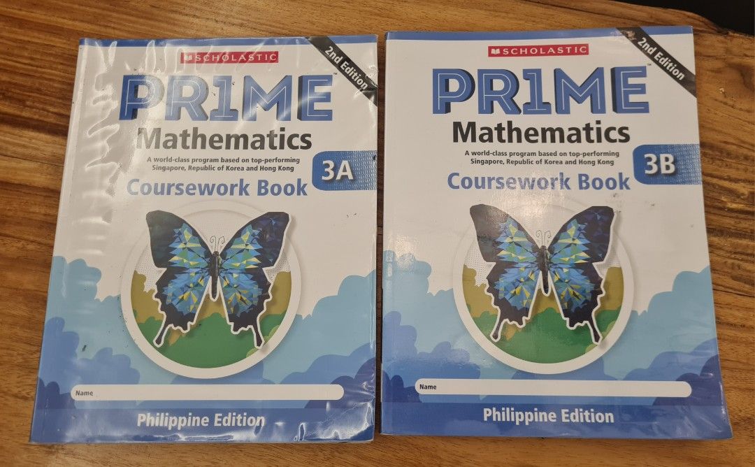 Scholastic Prime Mathematics 3A & 3B Coursework Books (Category: Textbooks) located in Cavite. Submitted by helpusdeclutter (Listing ID 1441975682, Image 1). Description: Scholastic Prime Mathematics Coursework Books for Grade 3 Philippine Edition, 2nd Edition With pencil marks but can be erased. with plastic cover. in great condition. bought for P1,699. Selling for only P500 for the set..