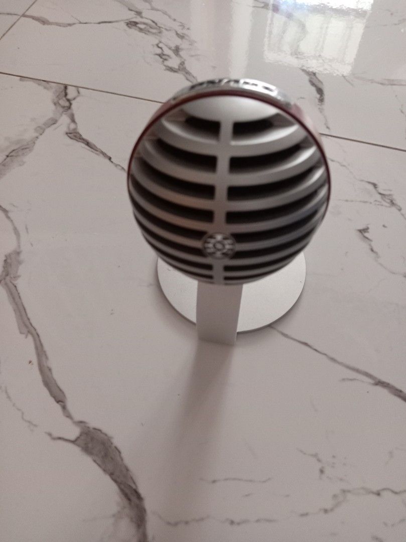 Shure MVG Microphone (Category: Microphones) located in Quezon City. Submitted by kiro.817 (Listing ID 1441988083, Image 3). Description: - Shure MVG Microphone - Stylish red and silver design - Includes a stable stand - Ideal for recording and streaming - Tested and confirmed working - Ready for its next owner!.