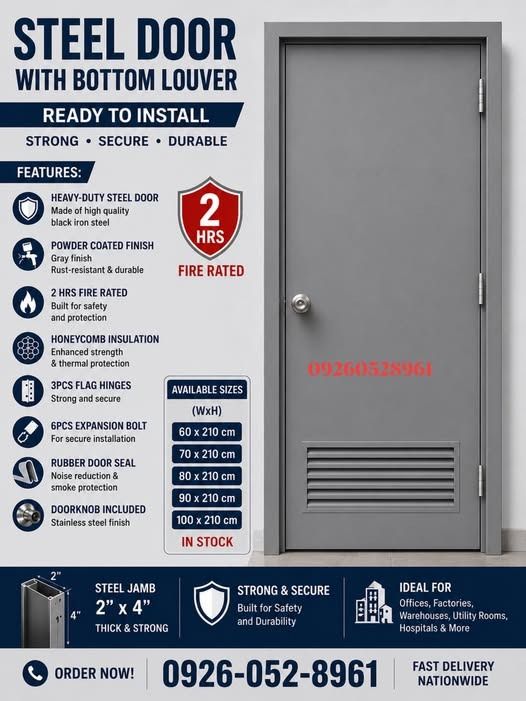 steel door with bottom louver (Category: Locks, Doors & Gates) located in Caloocan City. Submitted by vttsteeldoor-chelle (Listing ID 1441975362, Image 1). Description: .