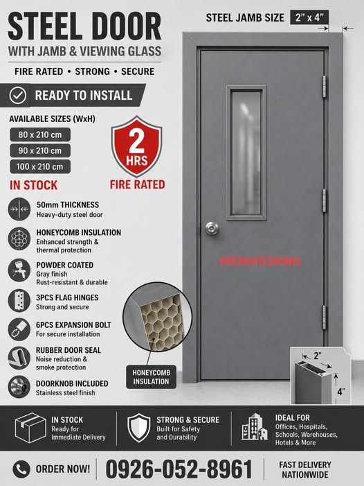 steel door with glass (Category: Locks, Doors & Gates) located in Caloocan City. Submitted by vttsteeldoor-chelle (Listing ID 1441975307, Image 1). Description: .