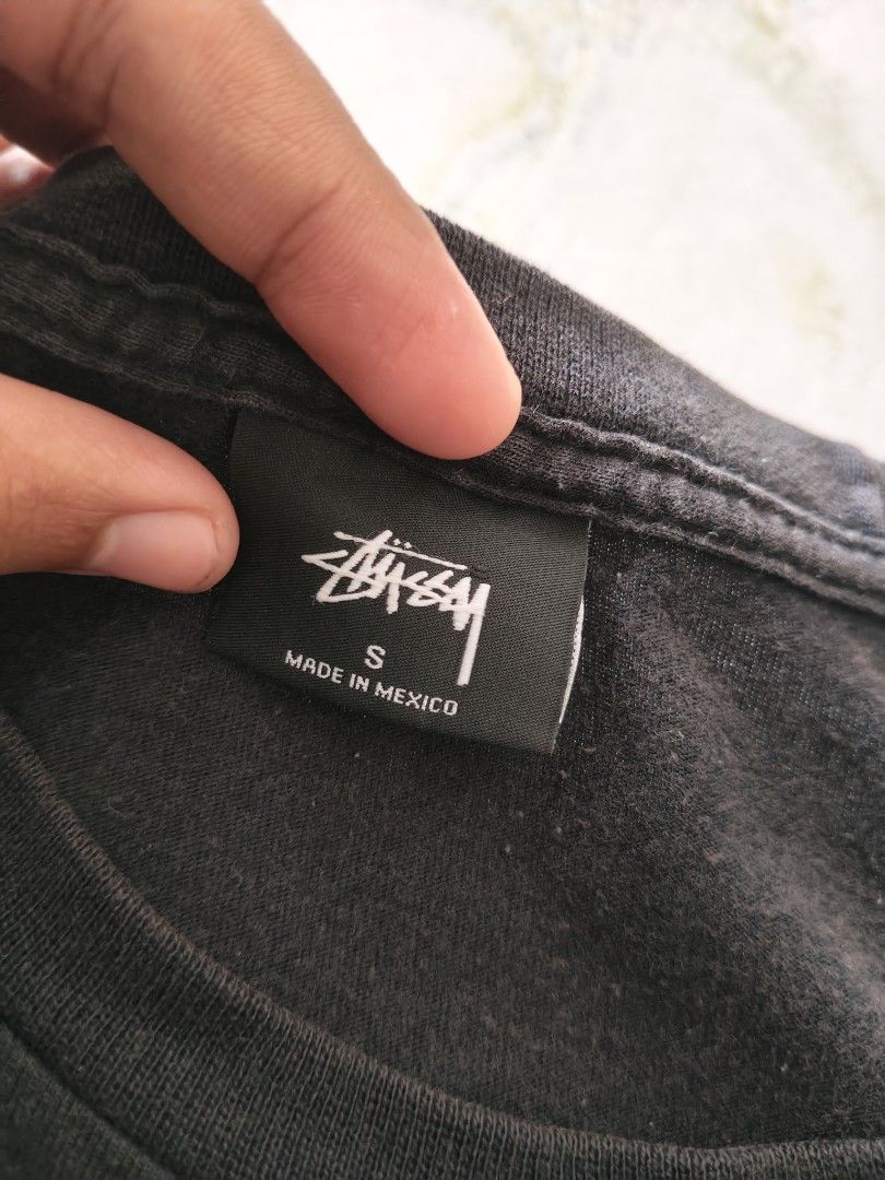 Stussy and Sophnet Tee shirt (Category: Tshirts & Polo Shirts ) located in Cabadbaran. Submitted by jem1124 (Listing ID 1442021213, Image 3). Description: 17.5x27 embroidered design Good condition even fade issue: cracked print on 1998 print.