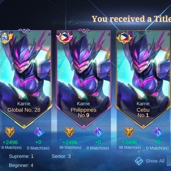 TESSHO Pilot Service - Mobile Legends Pilot Service S40 (Category: In-Game Products) located in Cebu City. Submitted by edgaras67 (Listing ID 1442004503, Image 2). Description: - Fast and reliable mobile game account boosting - Hidden identity and secure account - Secured winrate guaranteed - Negotiable prices - Covers all ranks and roles.