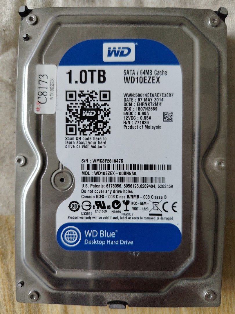 WD Blue 1TB desktop harddisk drive473583661184471041