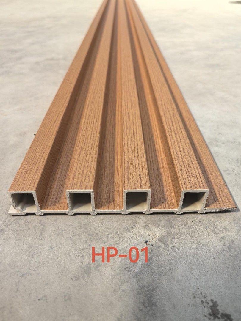 WPC Tiny Fluted Wall Panel Wood Grain Finish (Category: Wall Decor) located in Quezon City. Submitted by oritdaniel (Listing ID 1442103799, Image 2). Description: - Elevate your interior design with stylish WPC fluted wall panels. - Features a realistic wood grain finish in various color options. - Panel Dimensions: 150mm (width) x 10mm (thickness) x 2900mm (length). - Simple and quick installation process. - Ideal for modernizing any room. - Mes