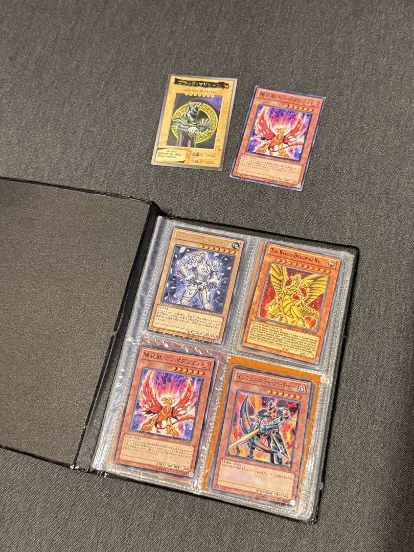 Yu-Gi-Oh! Japanese Cards Assorted (Category: Raw Singles) located in Manila. Submitted by migotski_ (Listing ID 1442062142, Image 1). Description: Selling a collection of Yu-Gi-Oh! cards. Includes various monster cards like The Winged Dragon of Ra, Stardust Dragon, and Exodia. Some cards are in Japanese. All cards are kept in a binder. Check photos for details on each card..