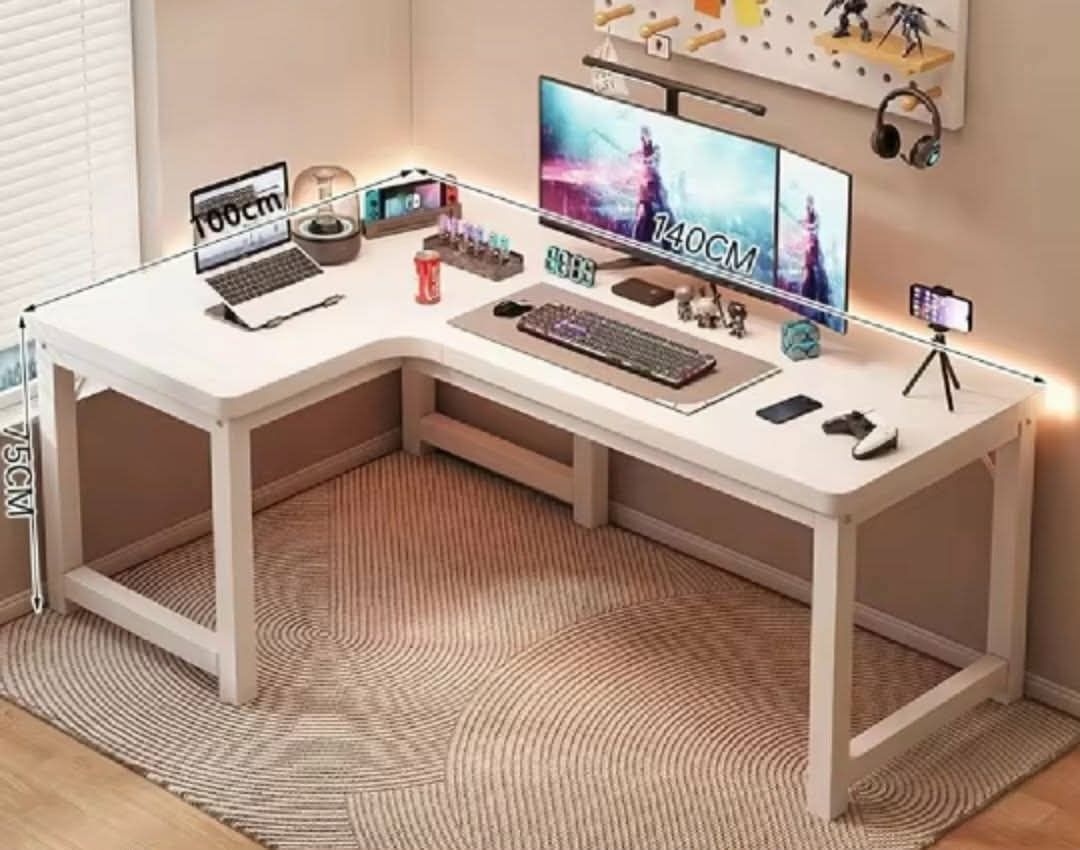 #07 LSHAPE COMPUTER TABLE 140CM LEFT AND RIGHT Black, White, Brown (Category: Tables & Sets) located in Manila. Submitted by jaliyah_19 (Listing ID 1442276003, Image 2). Description: #07 LSHAPE COMPUTER TABLE 140CM LEFT AND RIGHT Black, White, Brown.