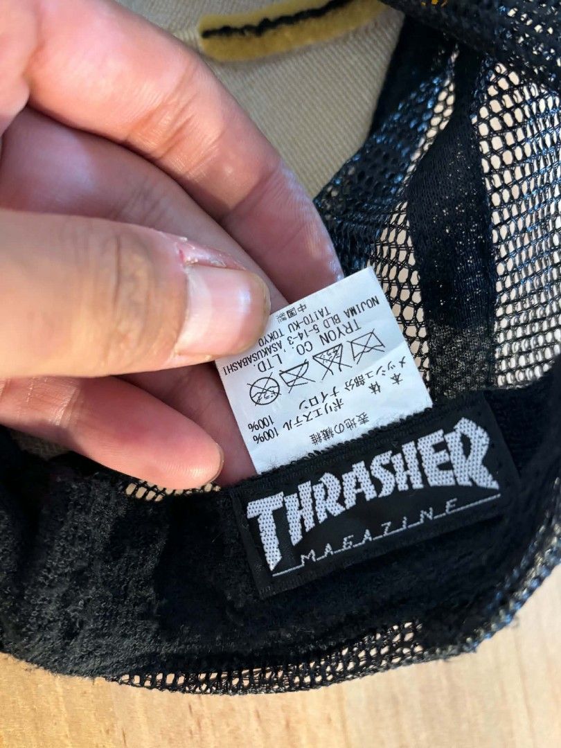 2000s vintage trasher magazine mesh cap (Category: Caps & Hats) located in Laoag. Submitted by the.thriftjunkie (Listing ID 1442285424, Image 2). Description: 2000s vintage Thrasher magazine mesh cap OG logo Snapback Excellent condition *minimal lints sweatband 950php.