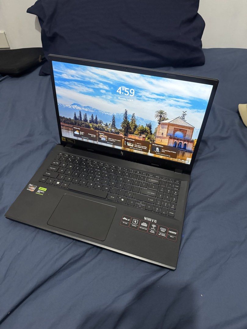 Acer Nitro ANV15-41 Gaming Laptop (Category: Laptops & Notebooks) located in Pasay City. Submitted by synag (Listing ID 1442177422, Image 1). Description: Processor Manufacturer AMD Processor Type Ryzen™ 5 Processor Series Ryzen 7000 Processor Model 7535HS Processor Speed 3.30 GHz Processor Core Hexa-core (6 Core™) Processor Threads 12 Display & Graphics Graphics Controller Manufacturer NVIDIA® Graphics Controller Model GeForce RTX™ 2050 Graphics