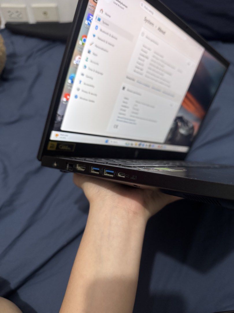 Acer Nitro ANV15-41 Gaming Laptop (Category: Laptops & Notebooks) located in Pasay City. Submitted by synag (Listing ID 1442177422, Image 3). Description: Processor Manufacturer AMD Processor Type Ryzen™ 5 Processor Series Ryzen 7000 Processor Model 7535HS Processor Speed 3.30 GHz Processor Core Hexa-core (6 Core™) Processor Threads 12 Display & Graphics Graphics Controller Manufacturer NVIDIA® Graphics Controller Model GeForce RTX™ 2050 Graphics