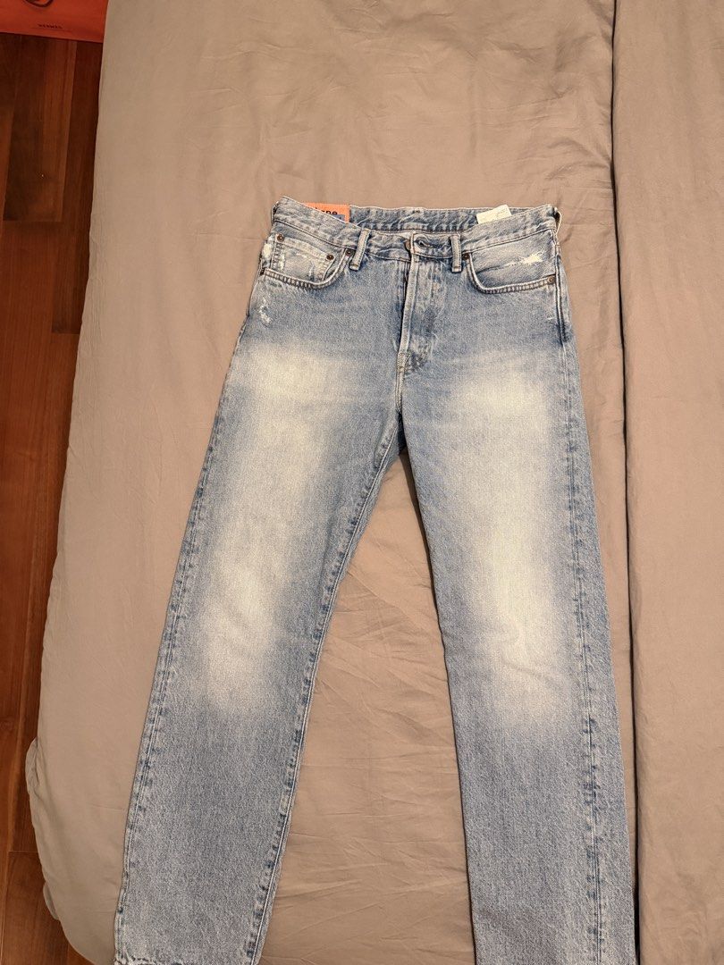 Acne Studios Bla Konst Jeans (Category: Jeans) located in Taguig. Submitted by sourcedbym (Listing ID 1442203896, Image 1). Description: - Brand: Acne Studios Bla Konst - Wash: Light blue with distressing - Closure: Button fly - Size: 29x32 - Condition: Great for everyday wear - Reason for Selling: No longer fits.